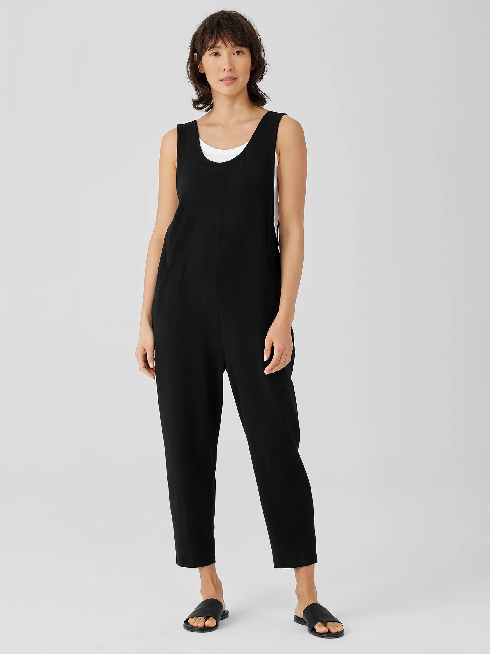 Traceable Cotton Jersey Slouchy Jumpsuit