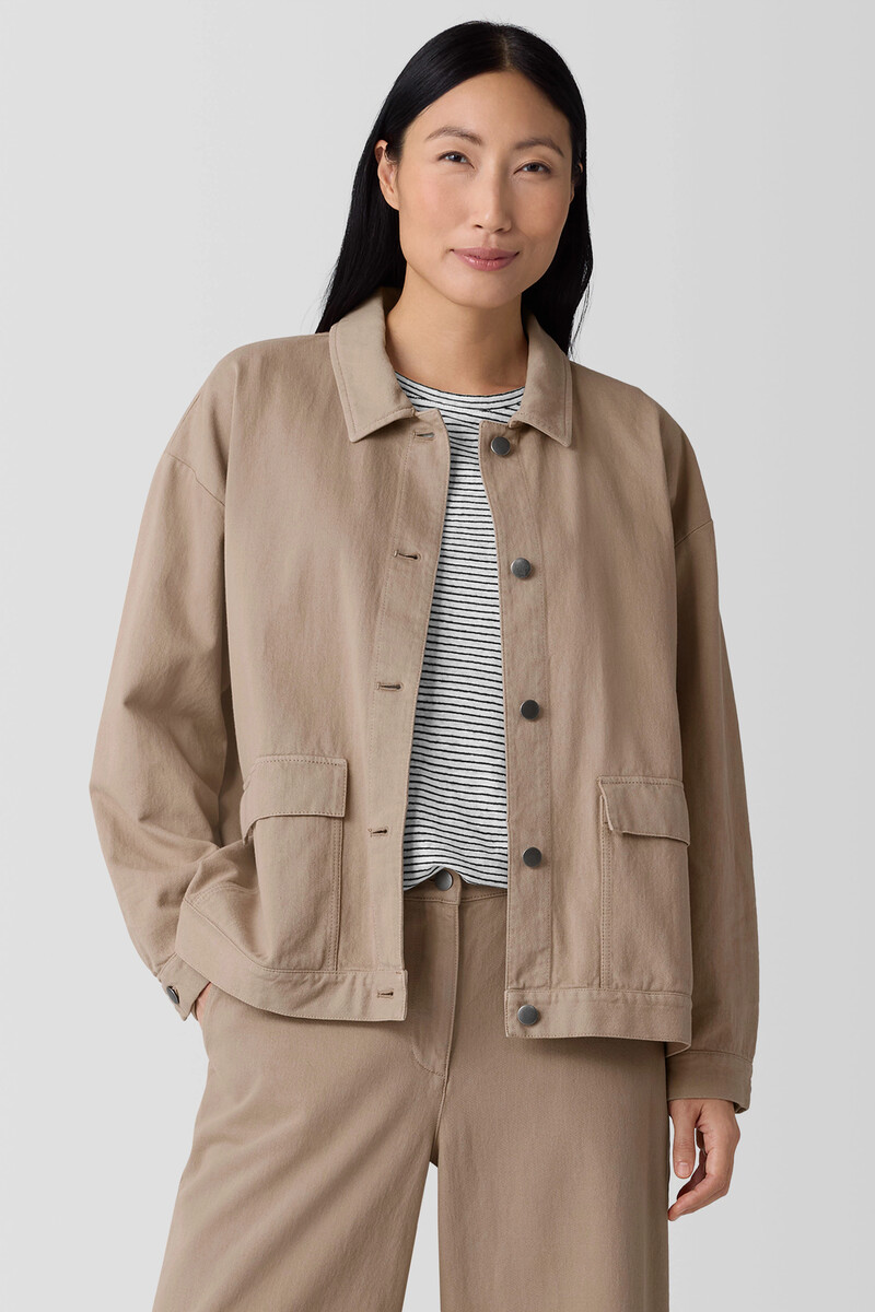 Garment-Dyed Utility Cotton Classic Collar Jacket Garment-Dyed Utility Cotton Classic Collar Jacket