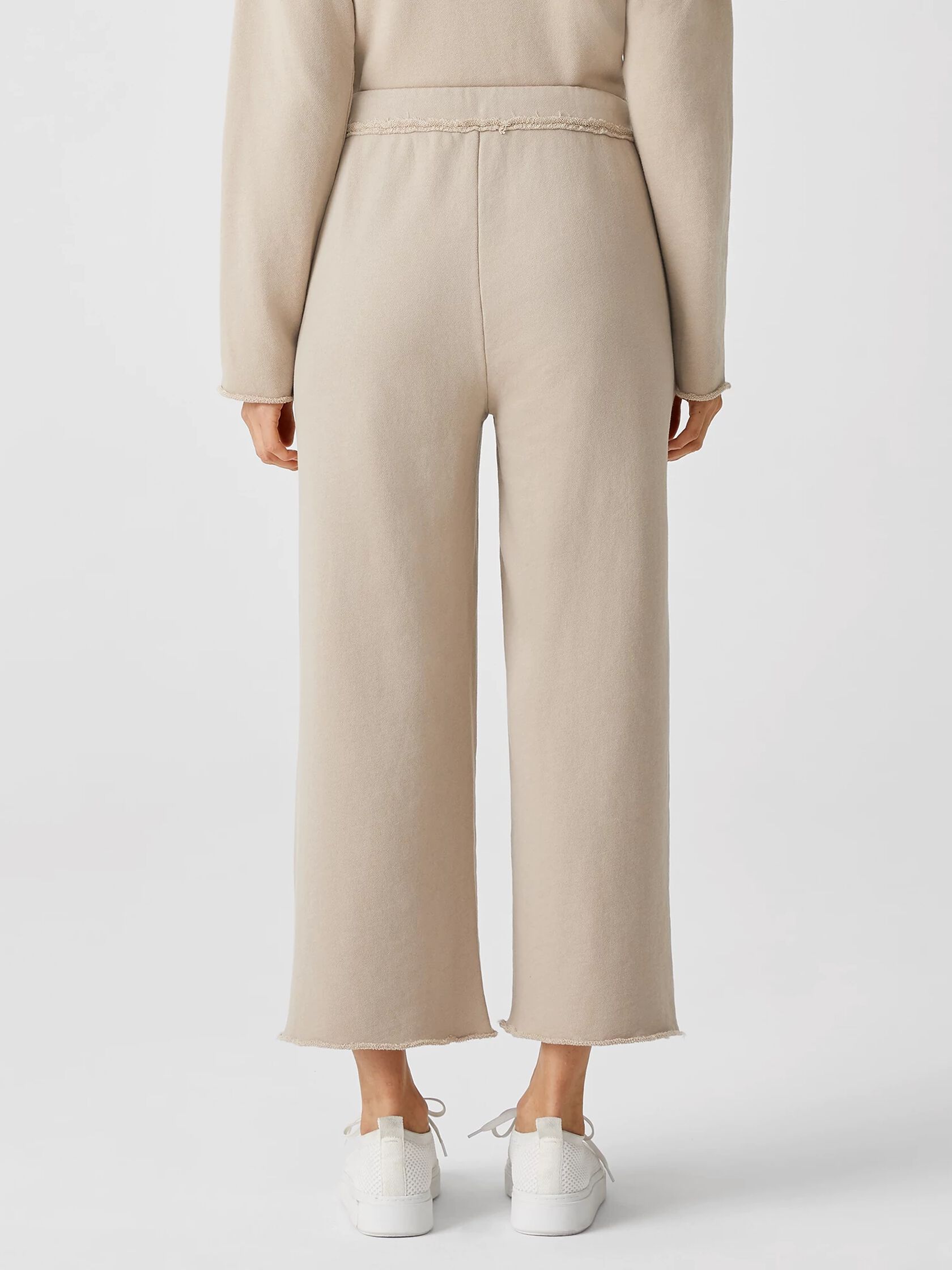 Organic Cotton French Terry Wide-Leg Pant