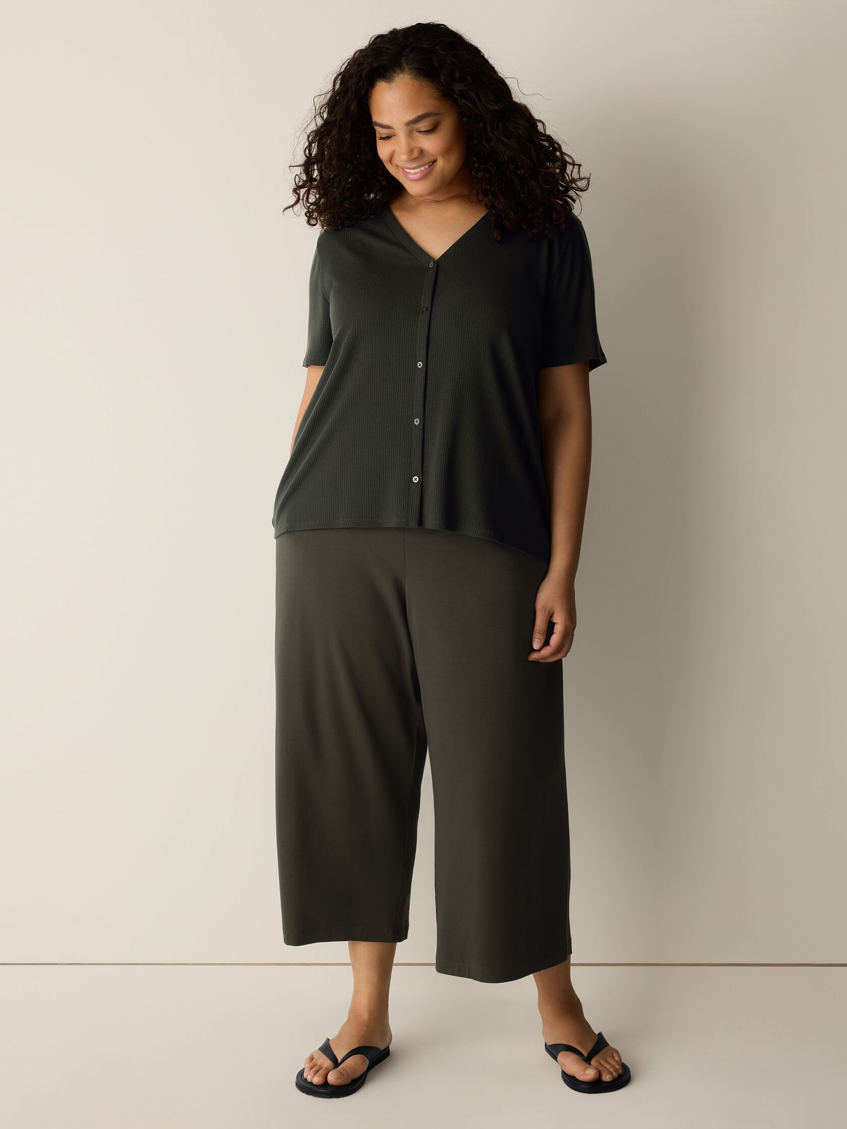 Stretch Jersey Knit Culotte