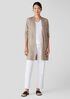 Organic Linen Délavé Rib Long Cardigan