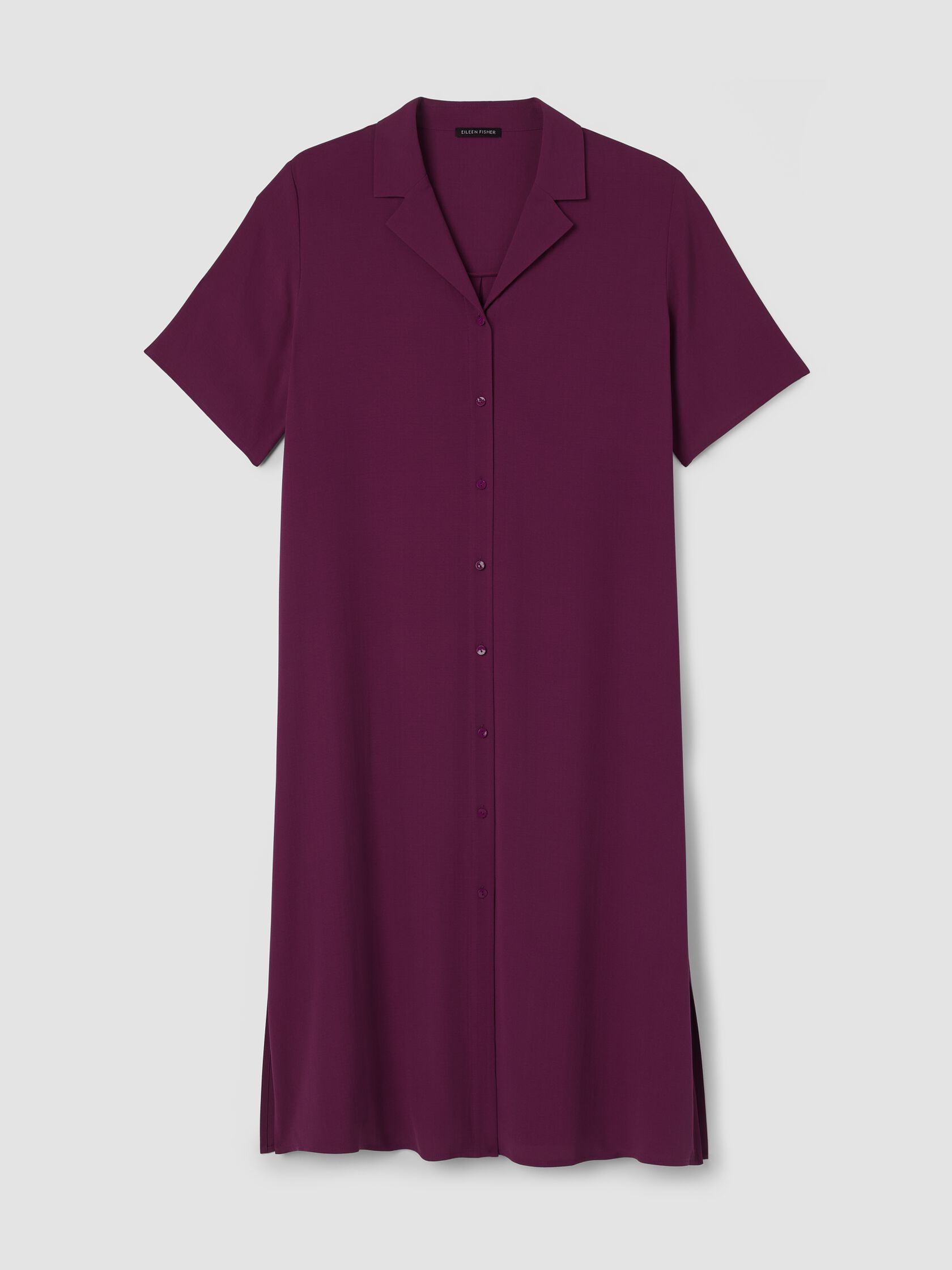 Silk Georgette Crepe Shirtdress