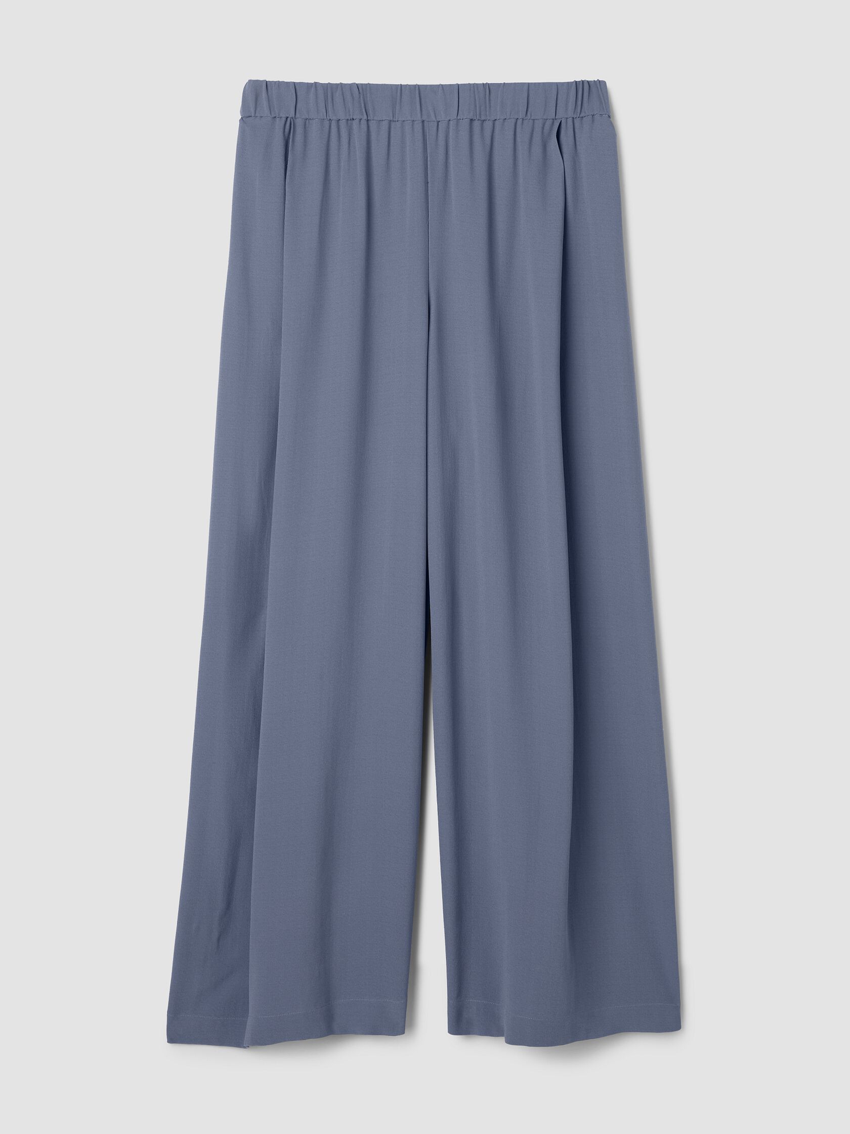 Silk Georgette Crepe Wide-Leg Pant