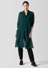 Sheer Silk Georgette Classic Collar Long Shirt
