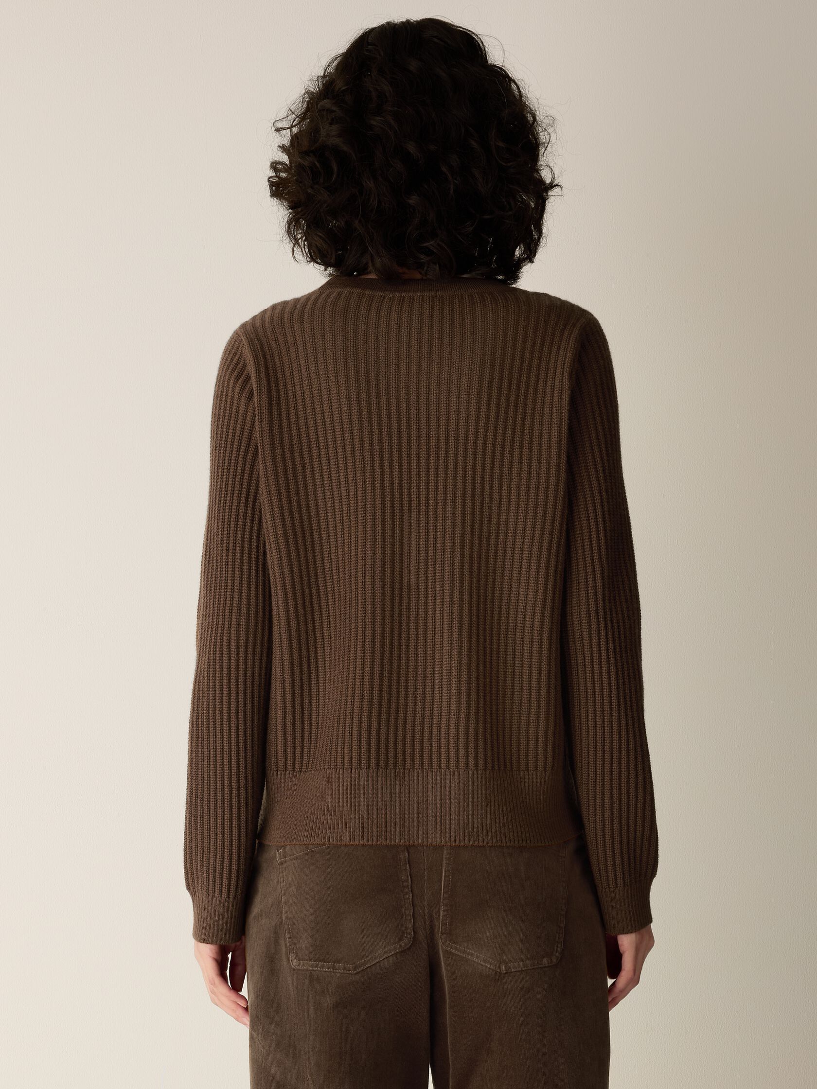 Italian Merino Crew Neck Top in Regenerative Wool