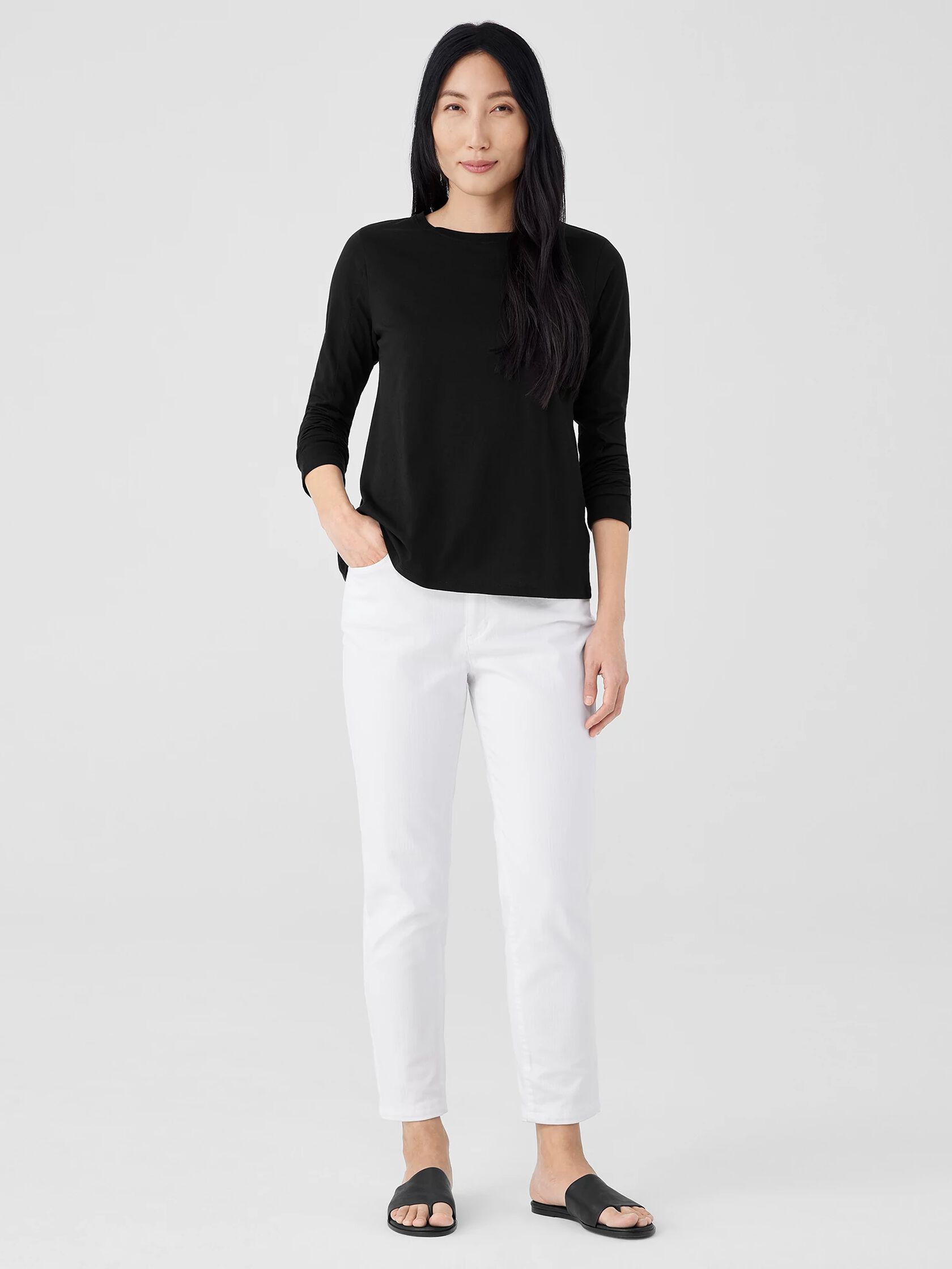 Organic Pima Cotton Jersey Long-Sleeve Tee