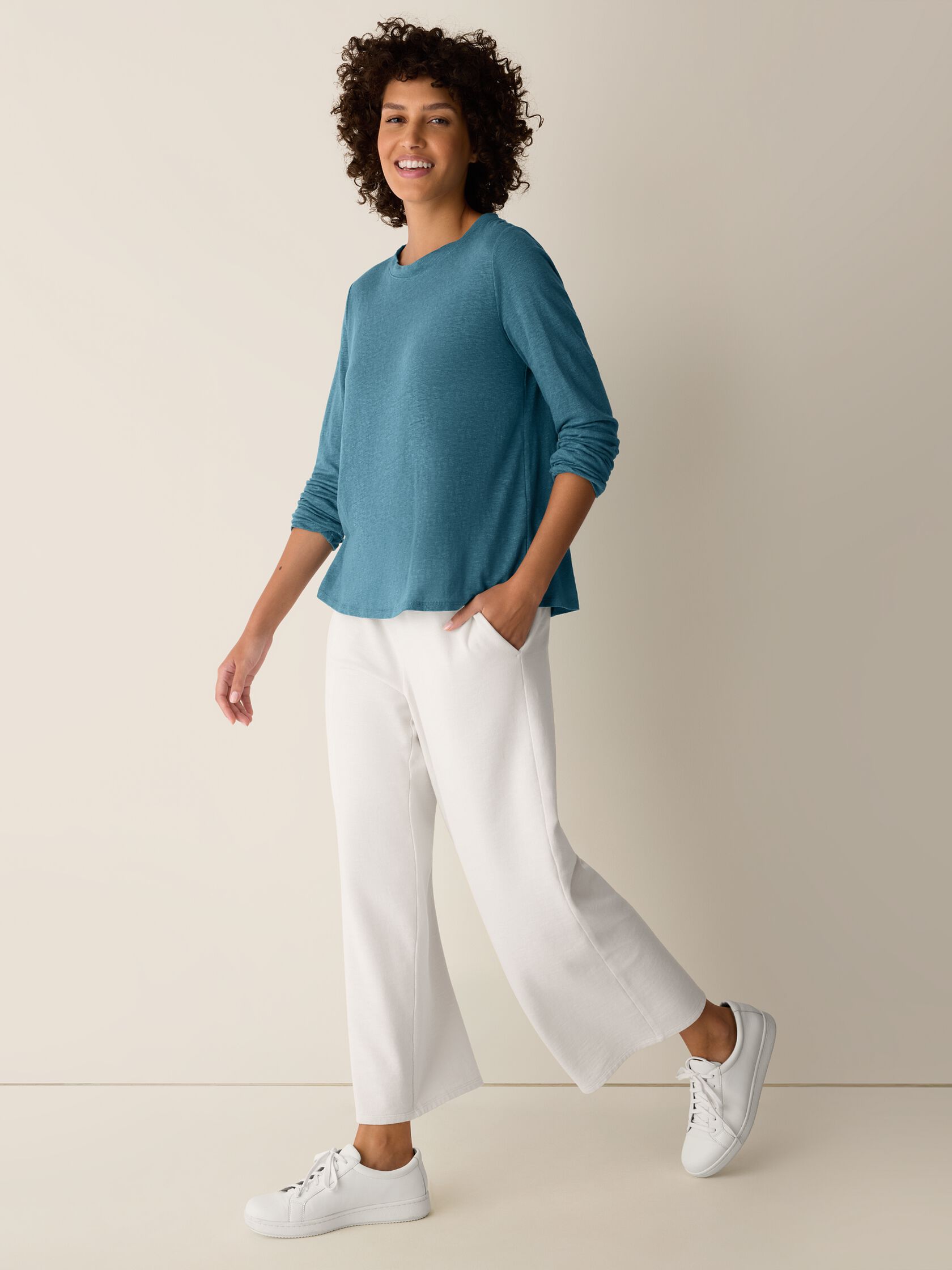 Organic Linen Jersey Long-Sleeve Tee