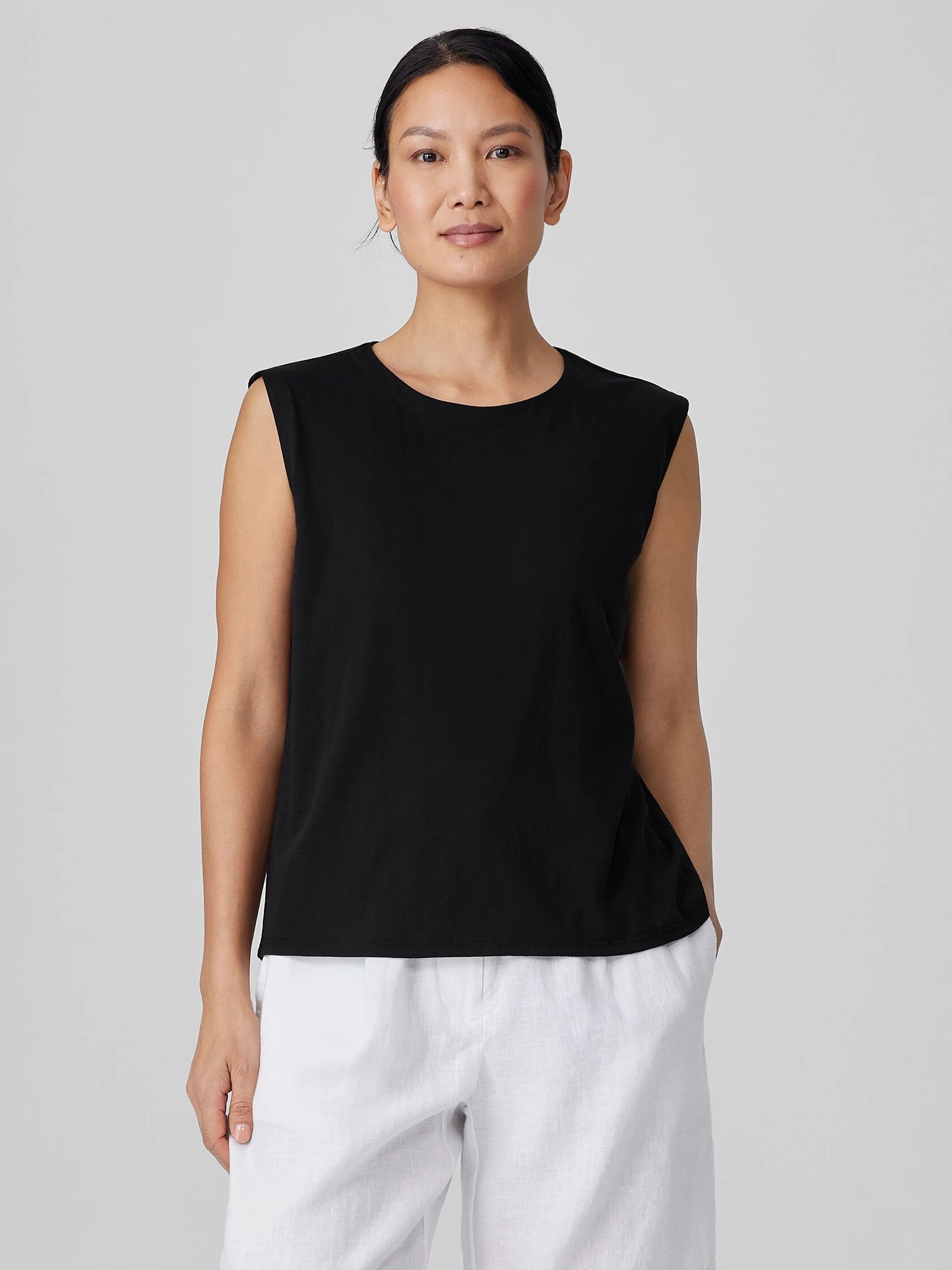 Organic Pima Cotton Jersey Round Neck Tank