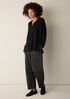 Cozy Brushed Terry Hug Split Neck Long Top