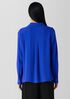 Silk Georgette Crepe Classic Collar Shirt