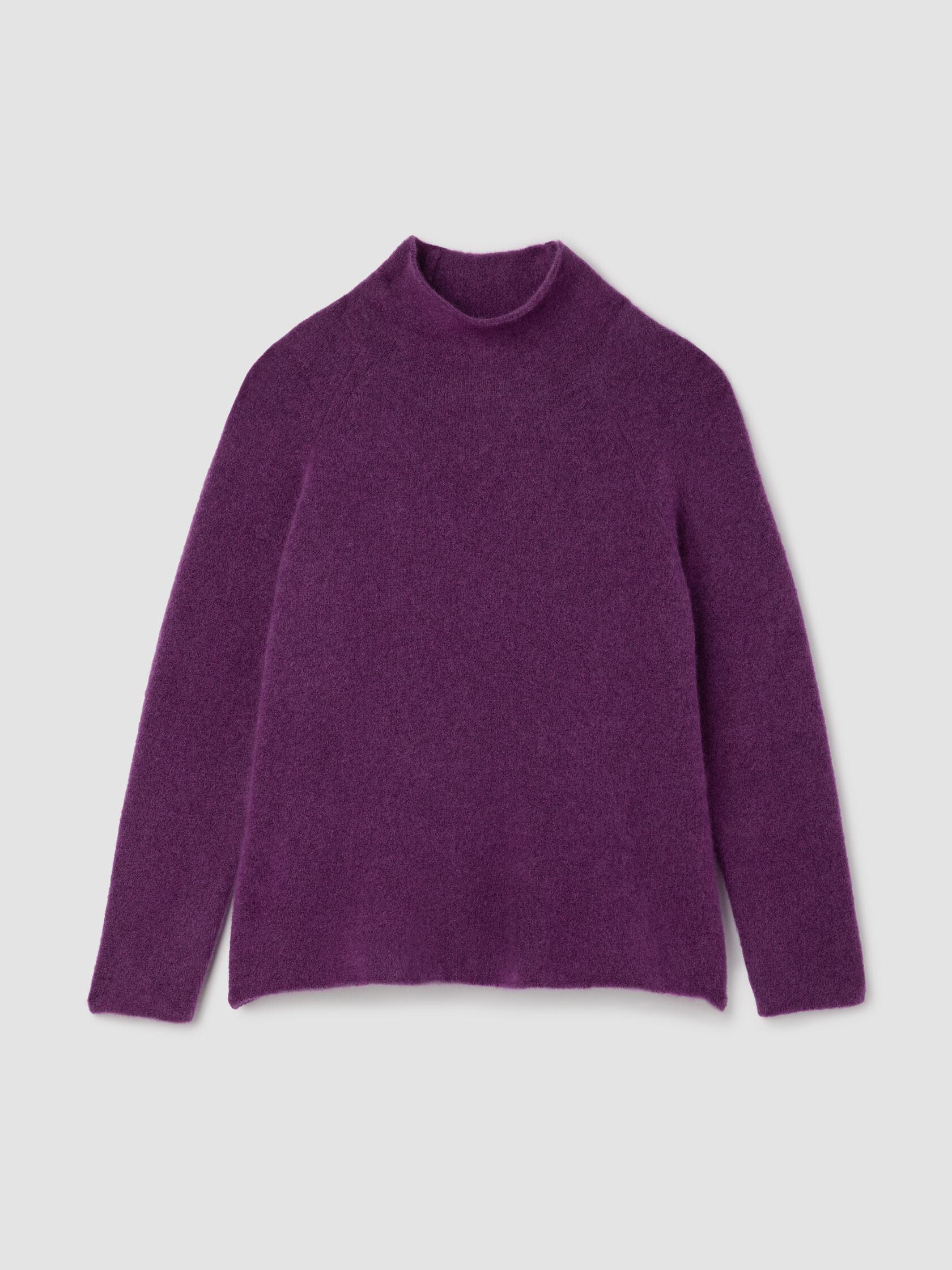 Cashmere Silk Boucle Bliss Turtleneck Top