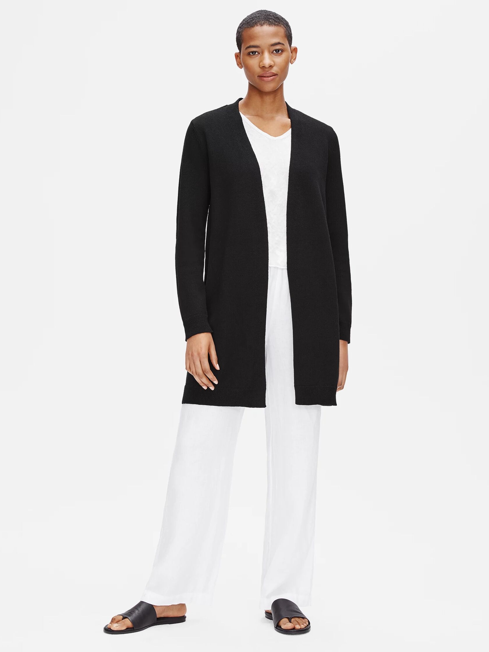 Organic Linen Cotton Long Cardigan