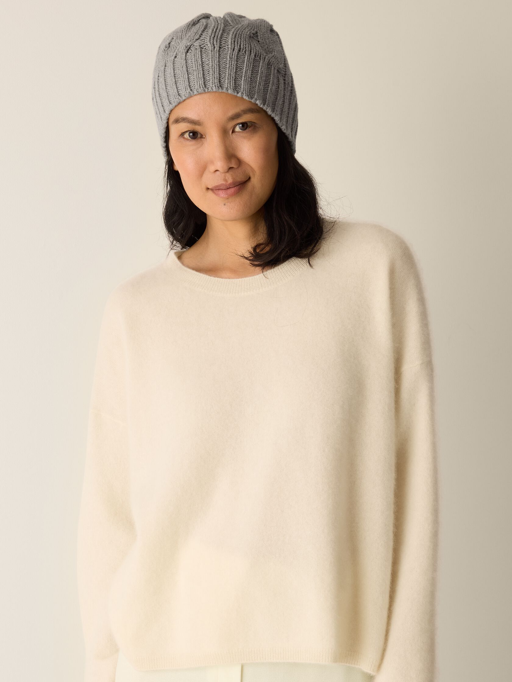 Cotton and Recycled Cashmere Hat