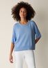 Peruvian Cotton Blend Elbow-Sleeve Top
