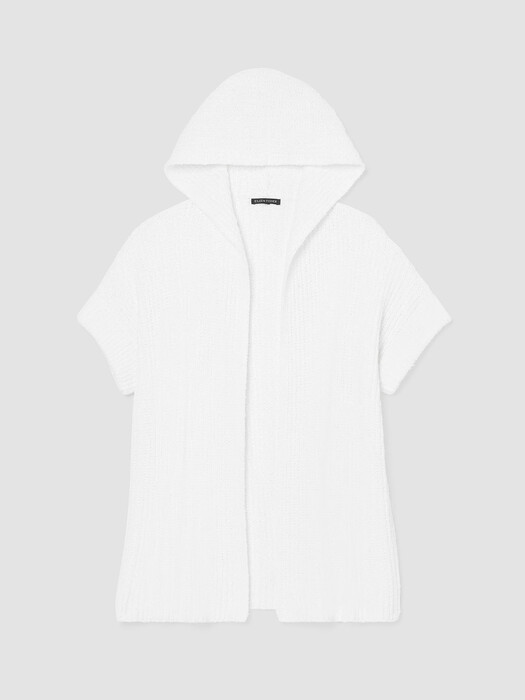 Peruvian Organic Cotton Boucle Hooded Cardigan