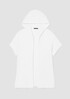 Peruvian Organic Cotton Boucle Hooded Cardigan