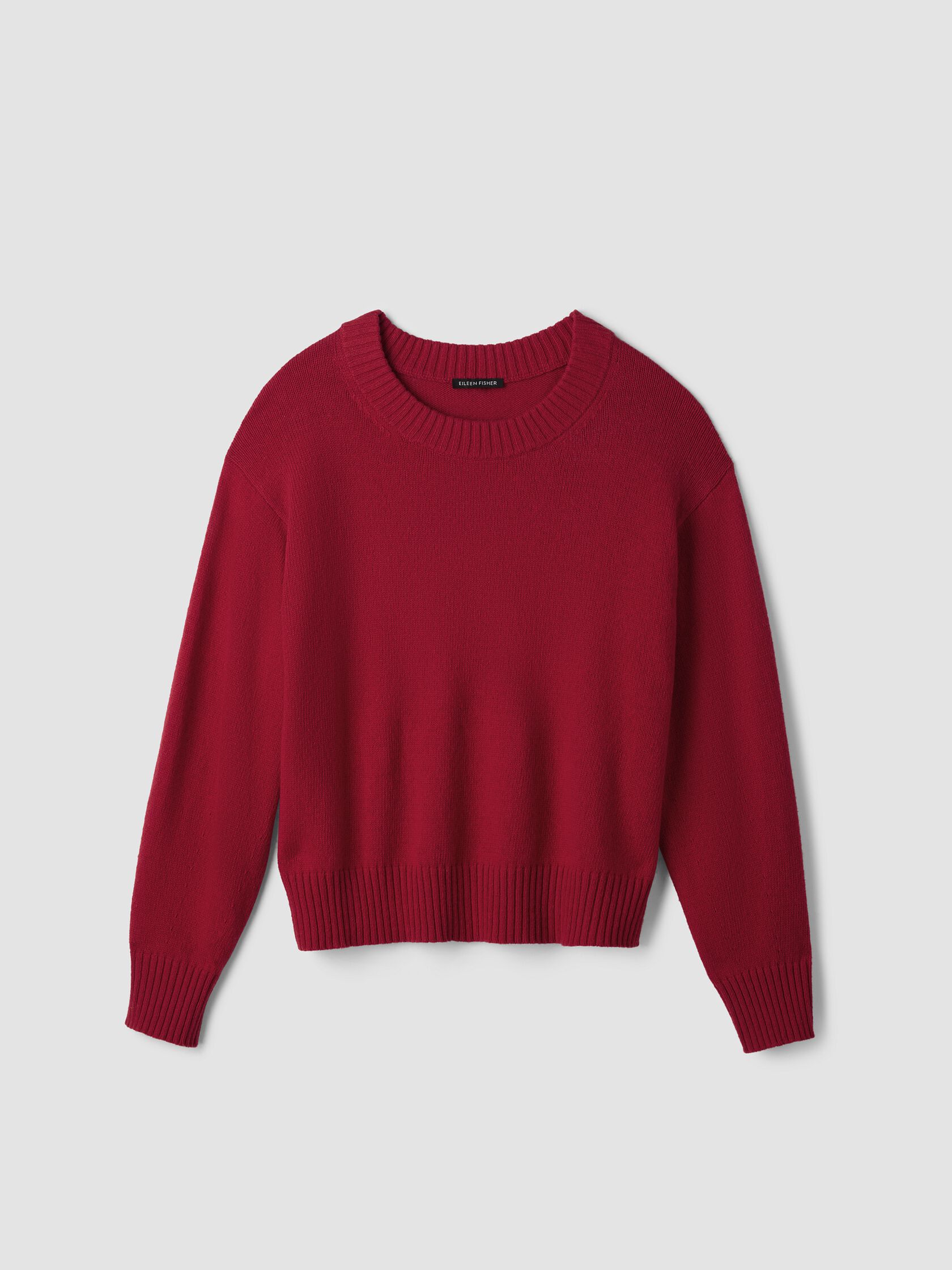 Cotton & Recycled Cashmere Crew Neck Top