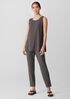 Silk Georgette Crepe Ballet Neck Long Tank