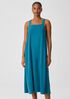 Silk Georgette Crepe Square Neck Dress