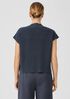 Organic Linen Cotton Mock Neck Top