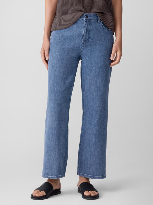 Cotton Stretch Denim Straight Jean