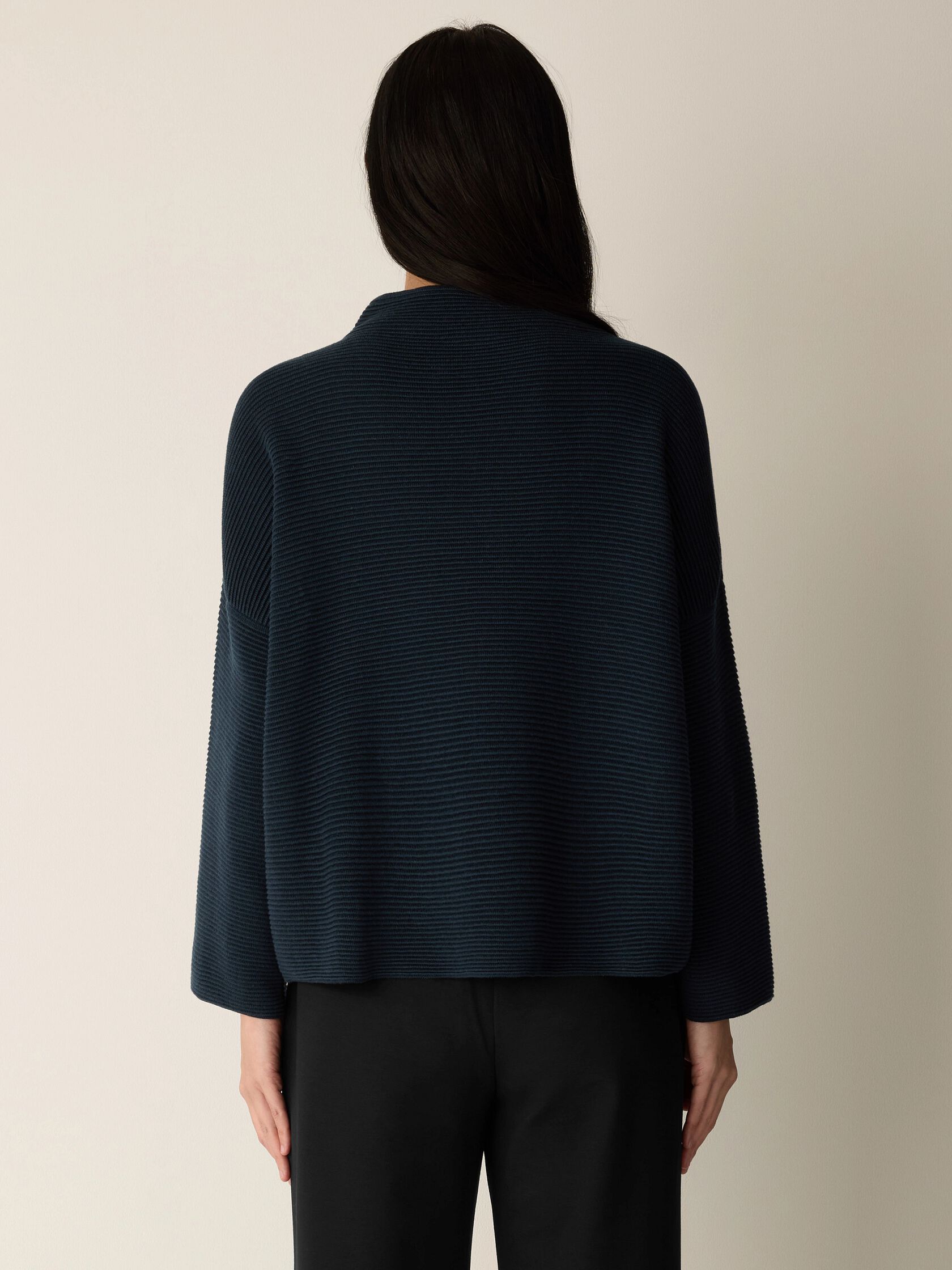 Peruvian Cotton Blend Funnel Neck Top