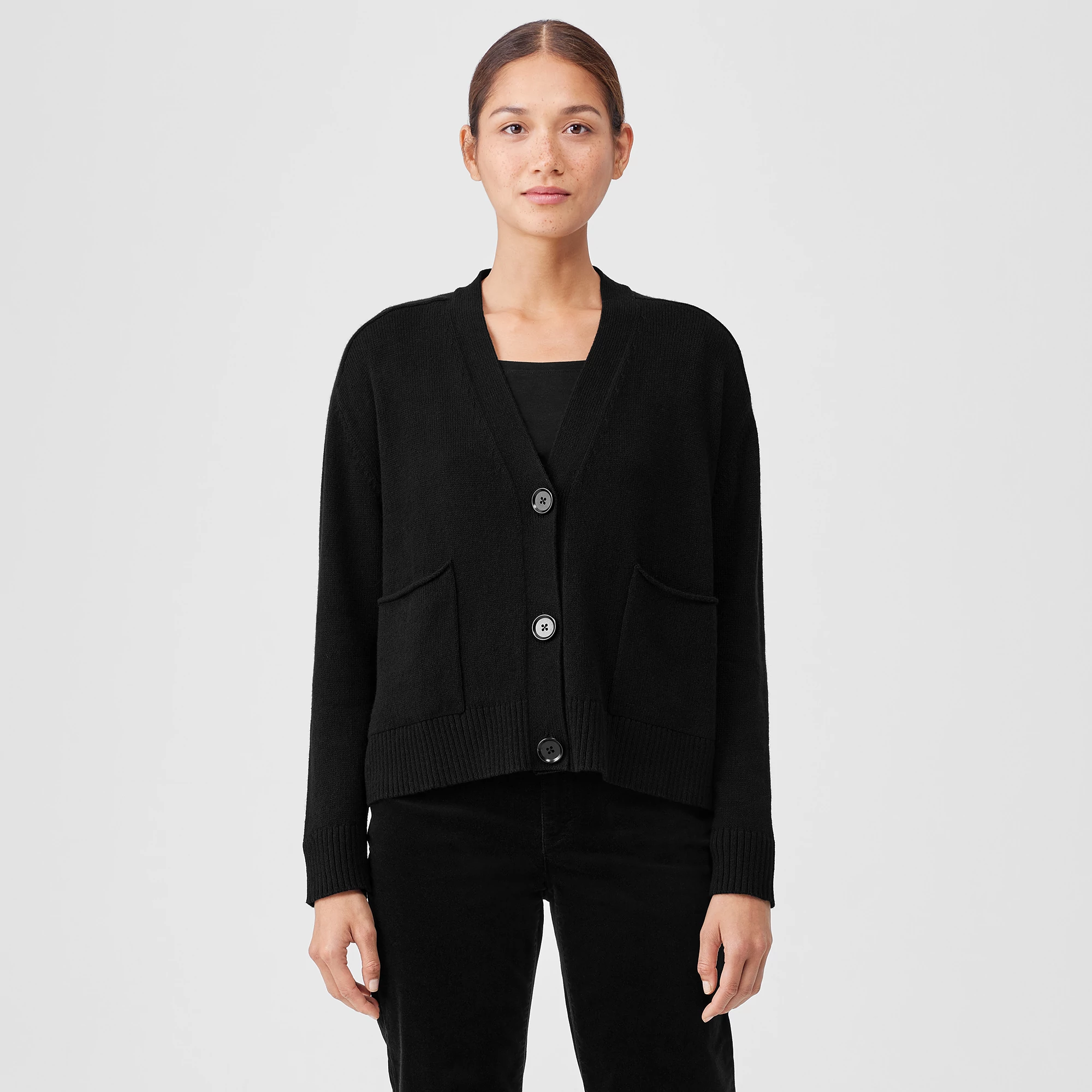 Cotton \u0026 Recycled Cashmere V-Neck 