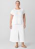 Garment-Dyed Organic Cotton Denim A-Line Skirt