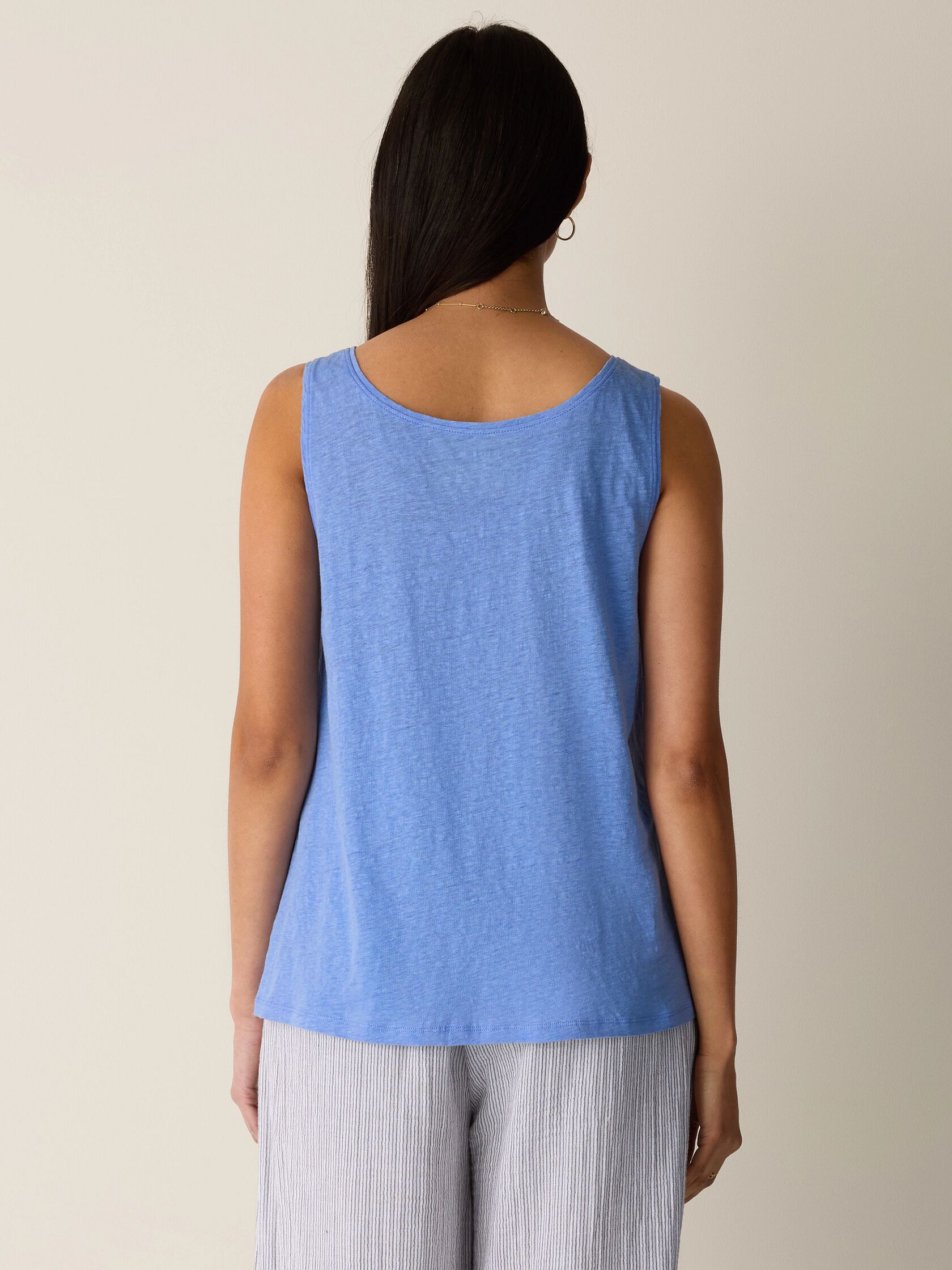 Organic Linen Jersey Scoop Neck Tank