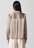 Stretch Silk Charmeuse Classic Collar Shirt