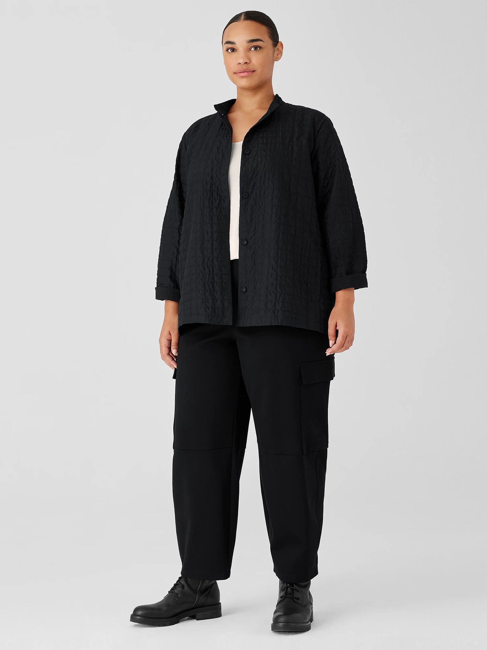 Silk Habutai Quilted Jacket
