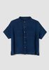 Renew Organic Linen Classic Collar Short-Sleeve Shirt, 3X