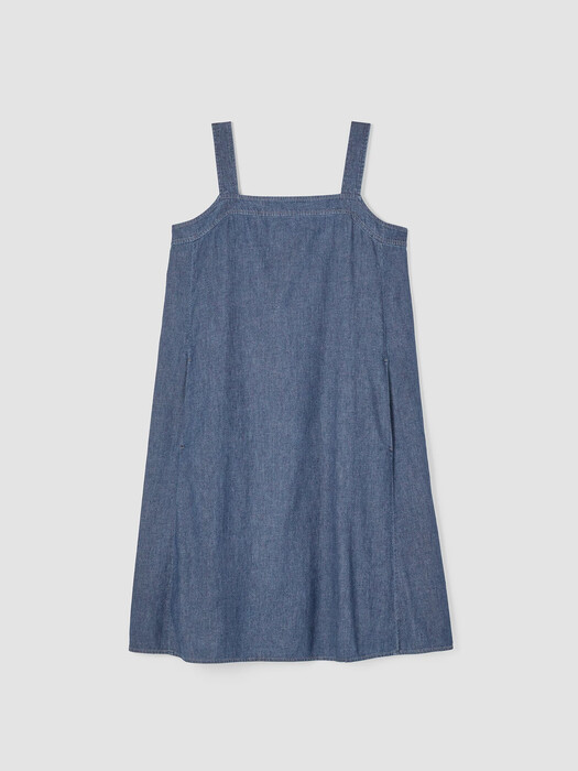 Airy Organic Cotton Twill Square Neck Dress | EILEEN FISHER Airy Organic Cotton Twill Square Neck Dress | EILEEN FISHER