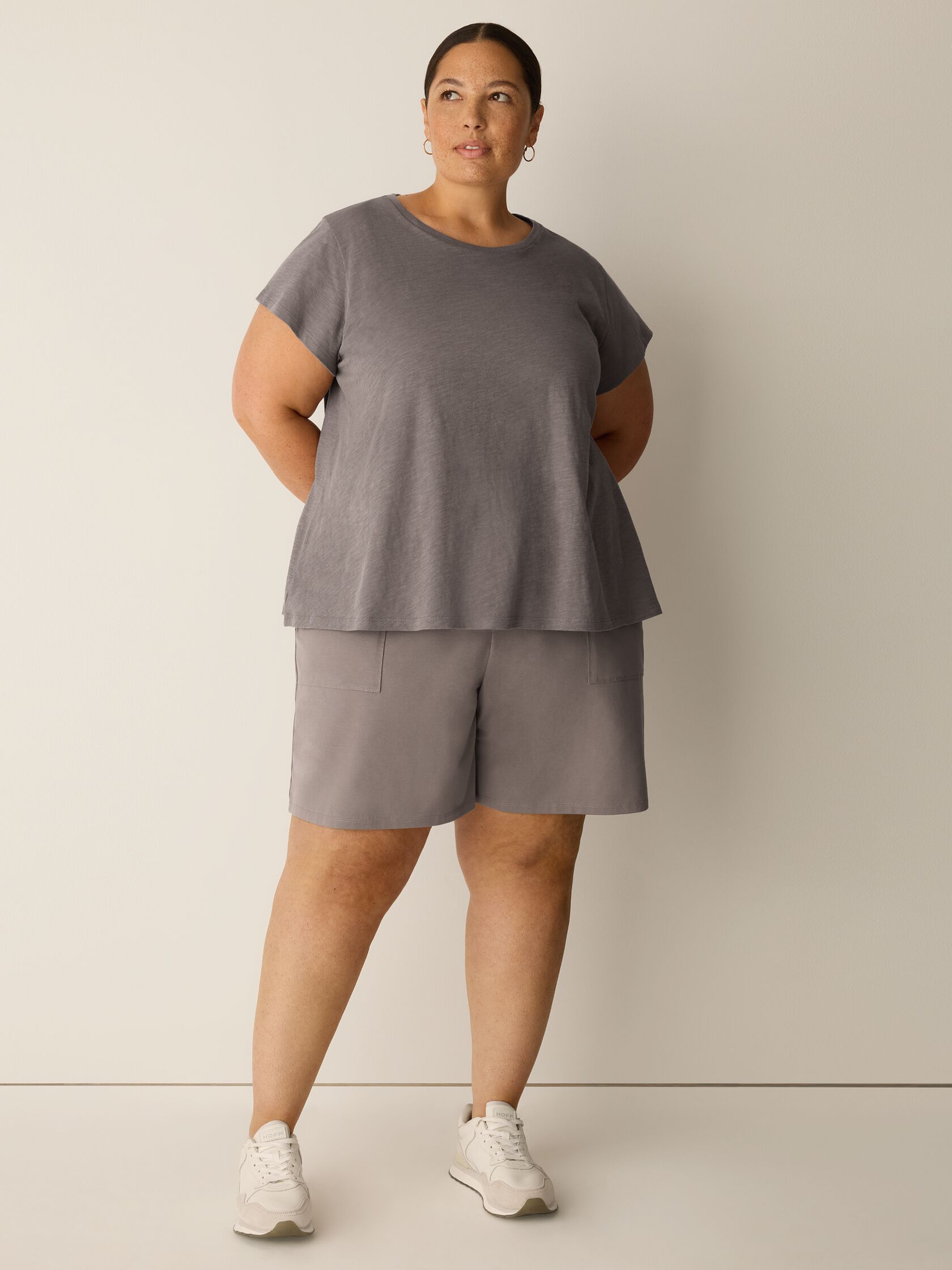 Pima Cotton Stretch Jersey Walking Shorts