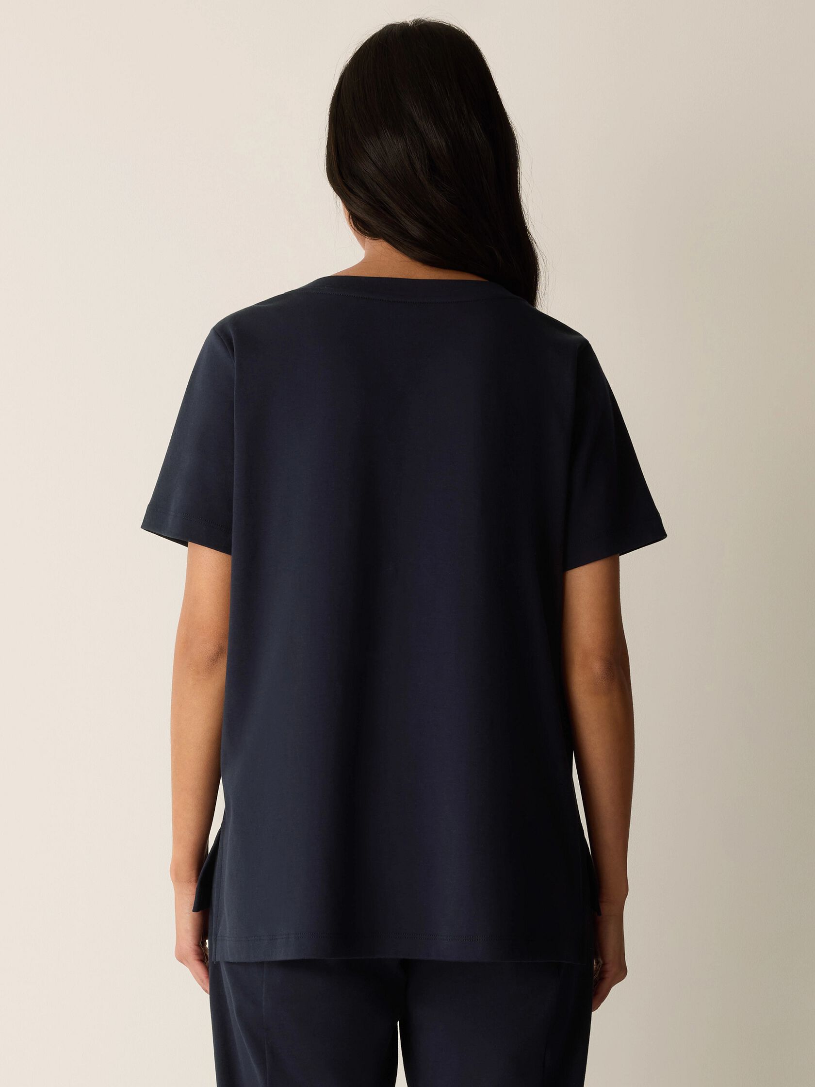 Organic Cotton Interlock Jewel Neck Sleep Tee