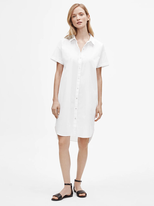 Organic Cotton Poplin Shirtdress | EILEEN FISHER Organic Cotton Poplin Shirtdress | EILEEN FISHER