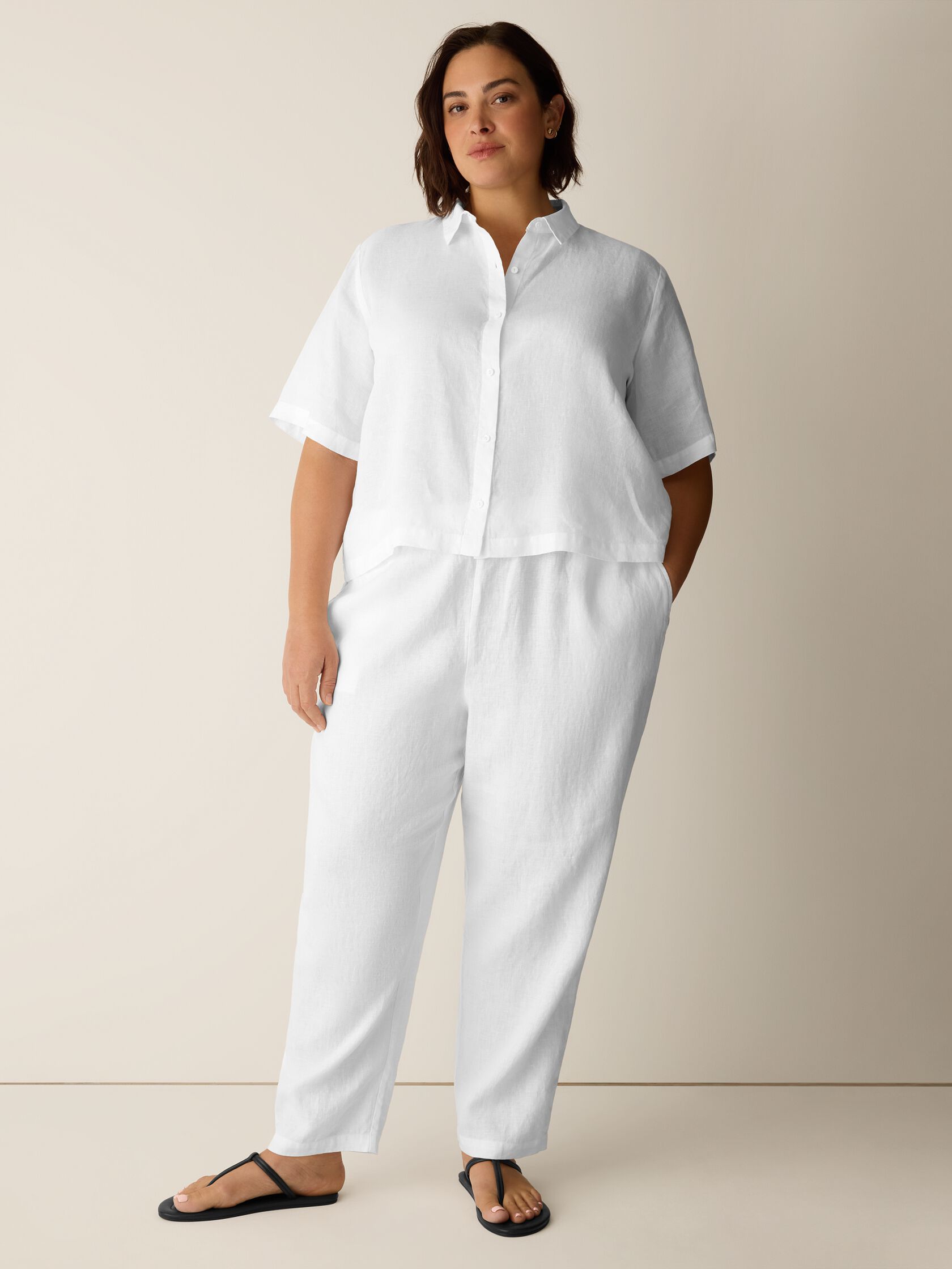 Organic Linen Tapered Pant