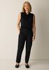 Washable Flex Ponte Tapered Trouser Pant