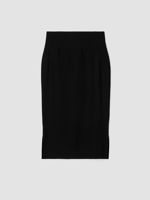 Washable Stretch Crepe Pencil Skirt