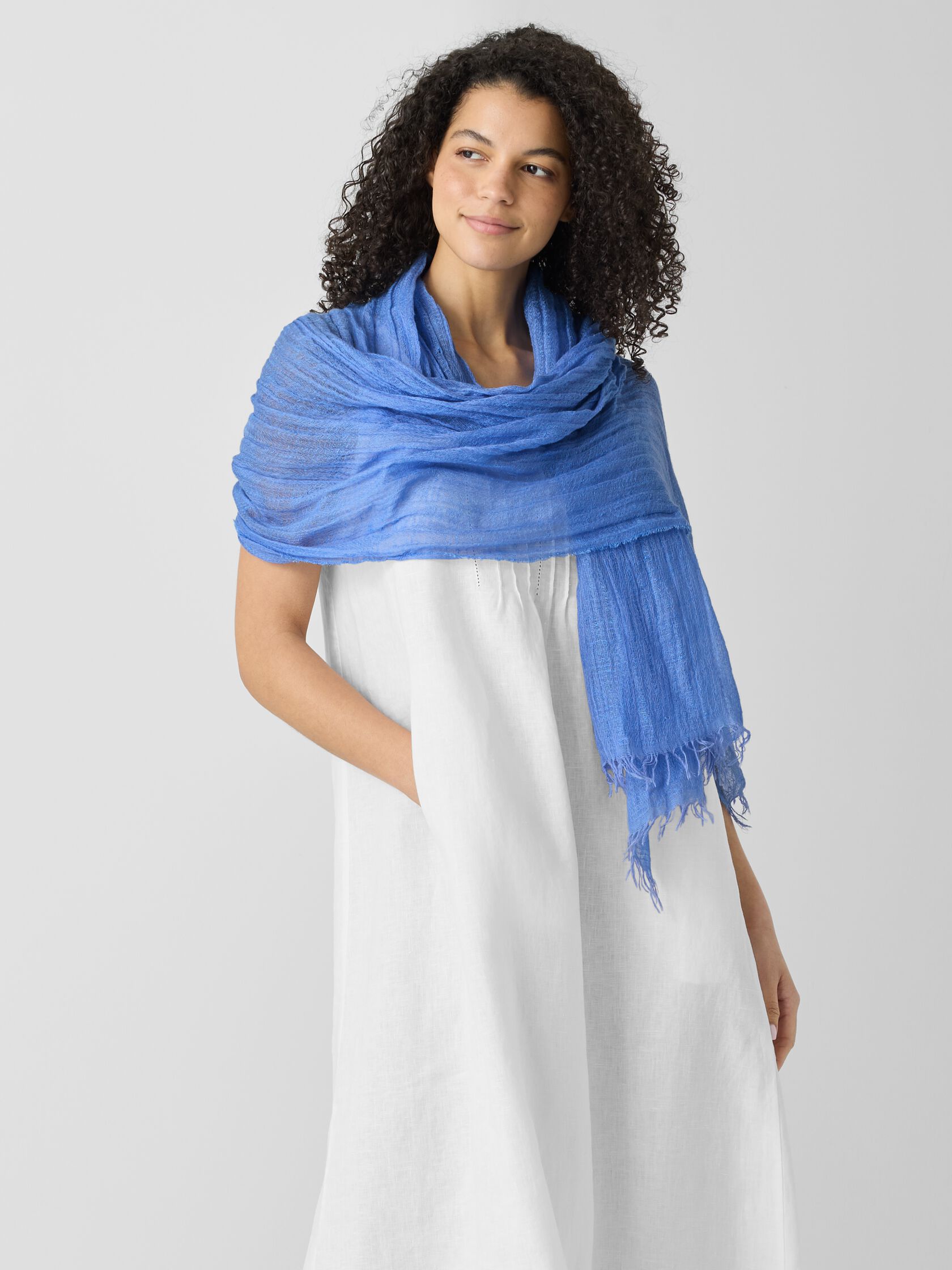 Textured Linen Blend Scarf