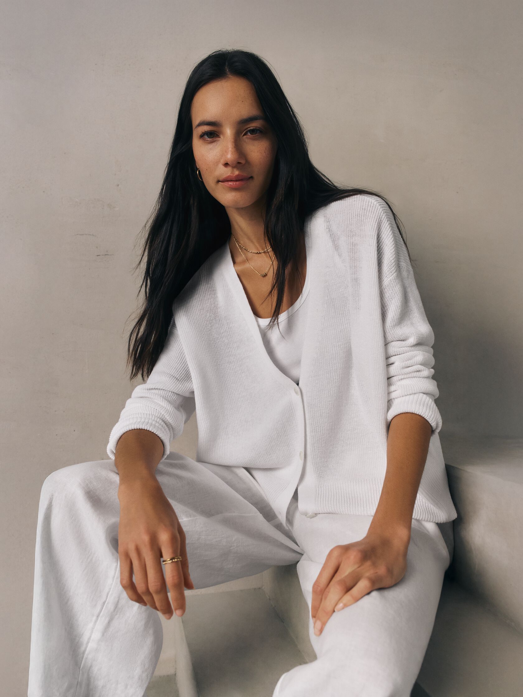 Organic Linen Cotton Slouchy Cardigan