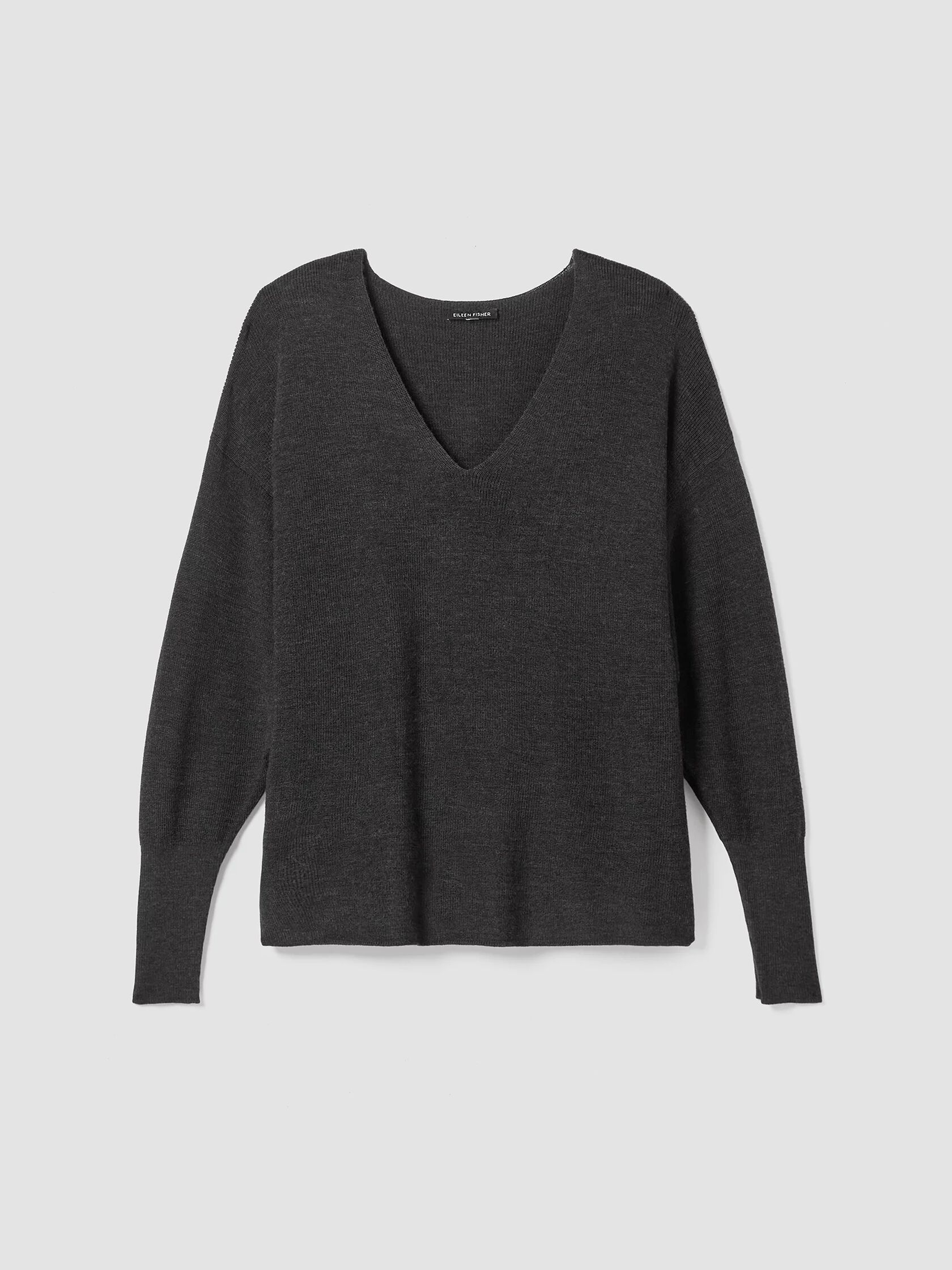 Merino V-Neck Top in Regenerative Wool