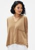 Organic Linen Cotton V-Neck Box-Top