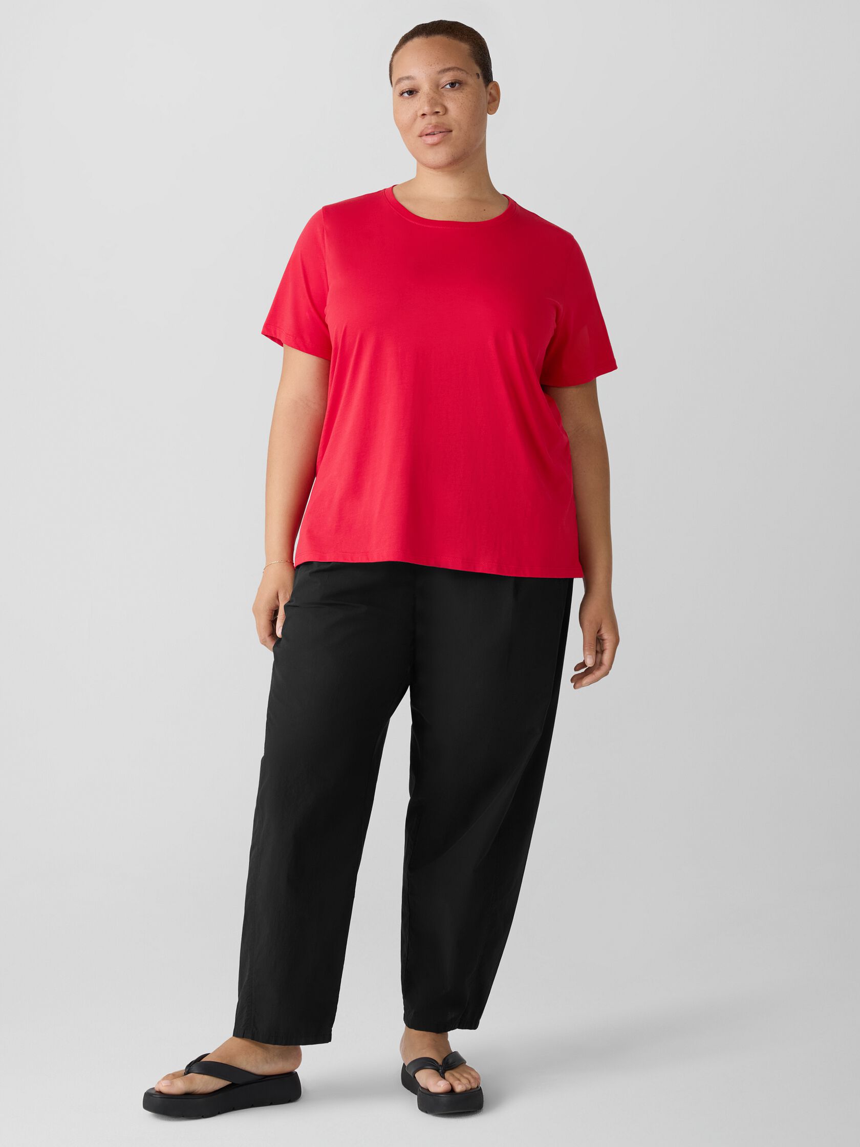 Organic Pima Cotton Jersey Round Neck Tee