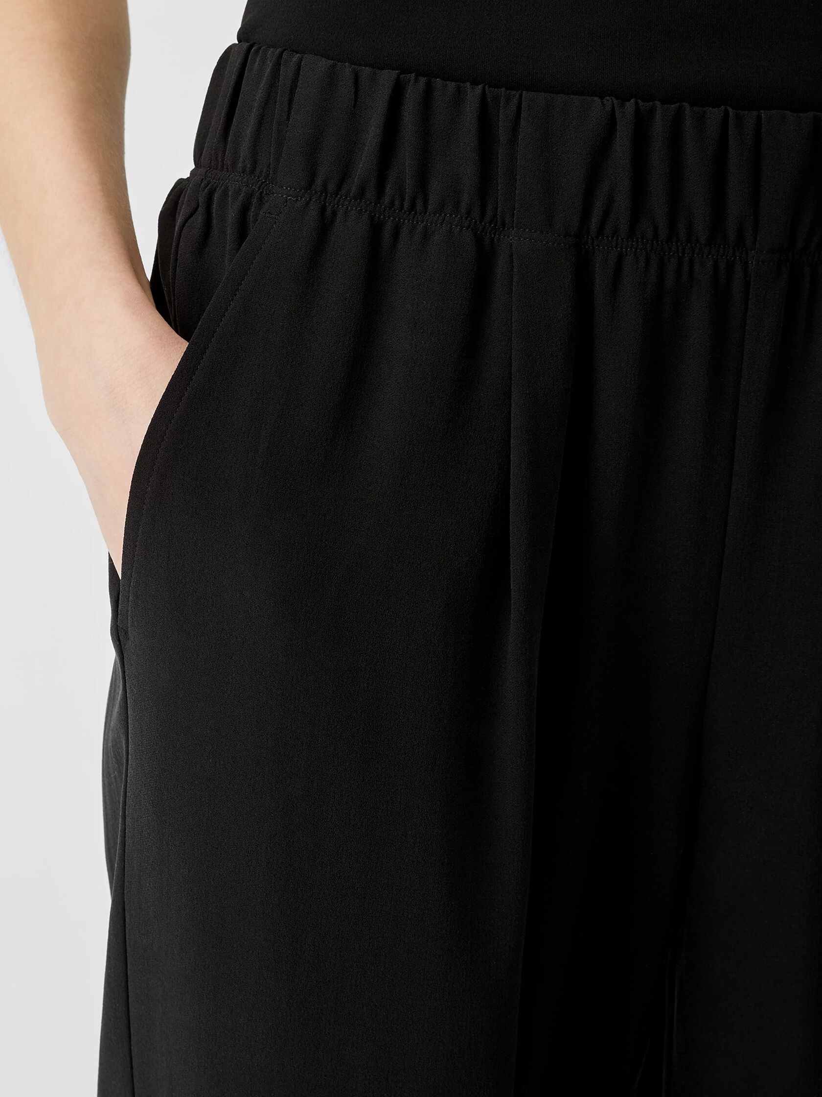Silk Georgette Crepe Pleated Pant
