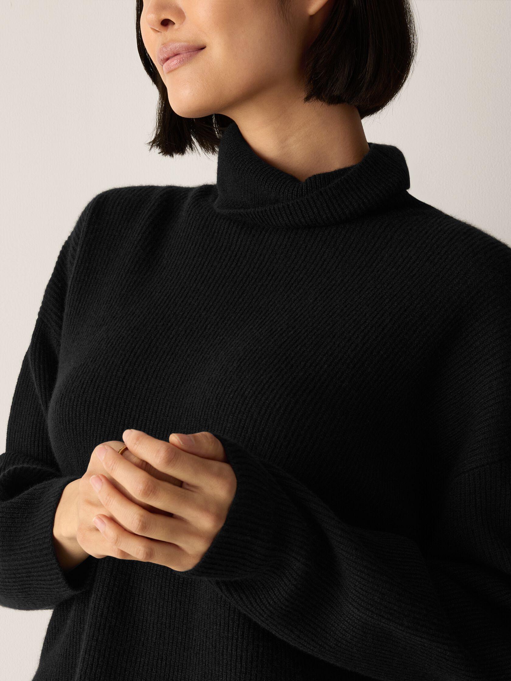 Italian Cashmere Turtleneck Top
