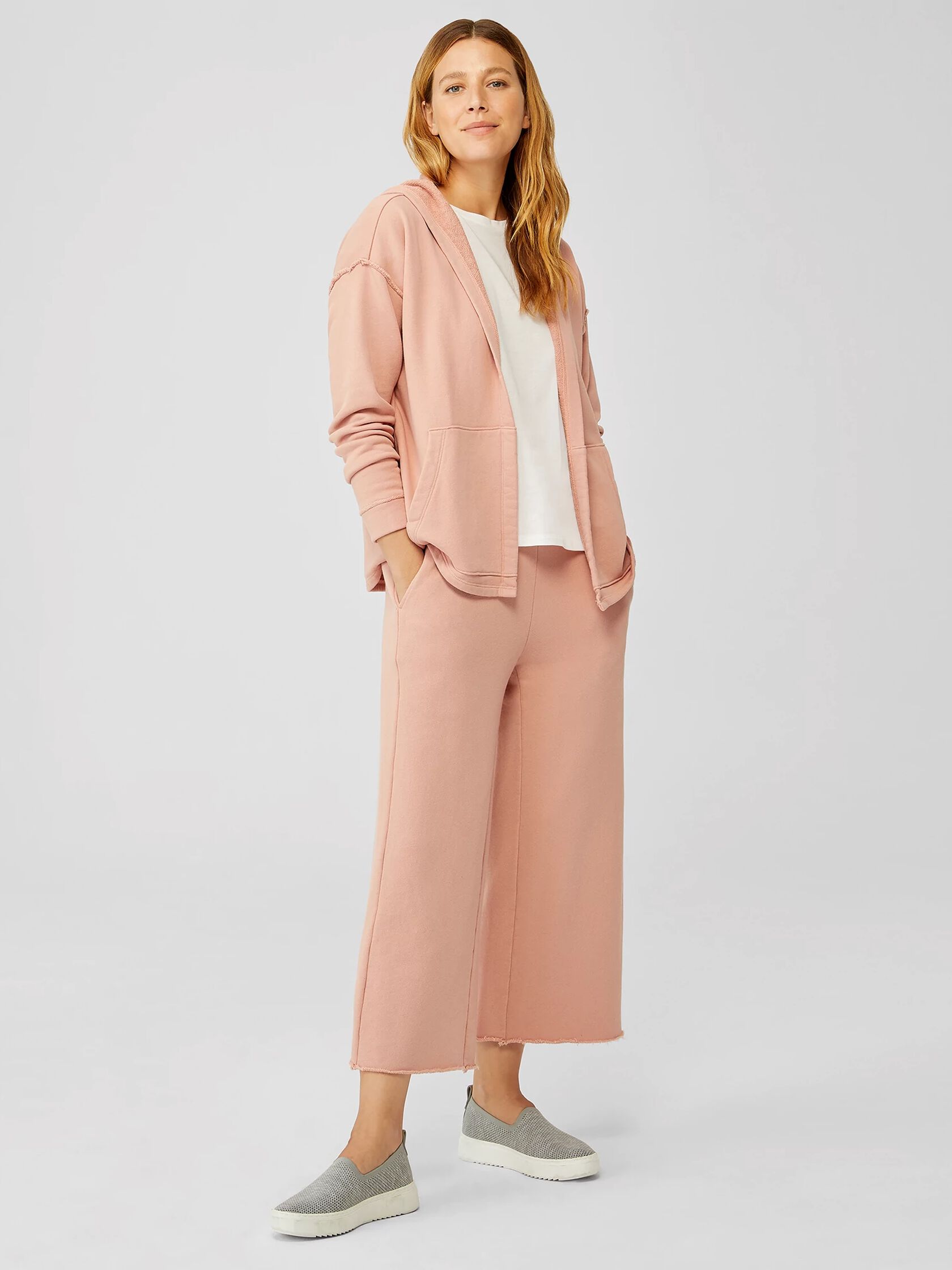 Organic Cotton French Terry Hooded Jacket