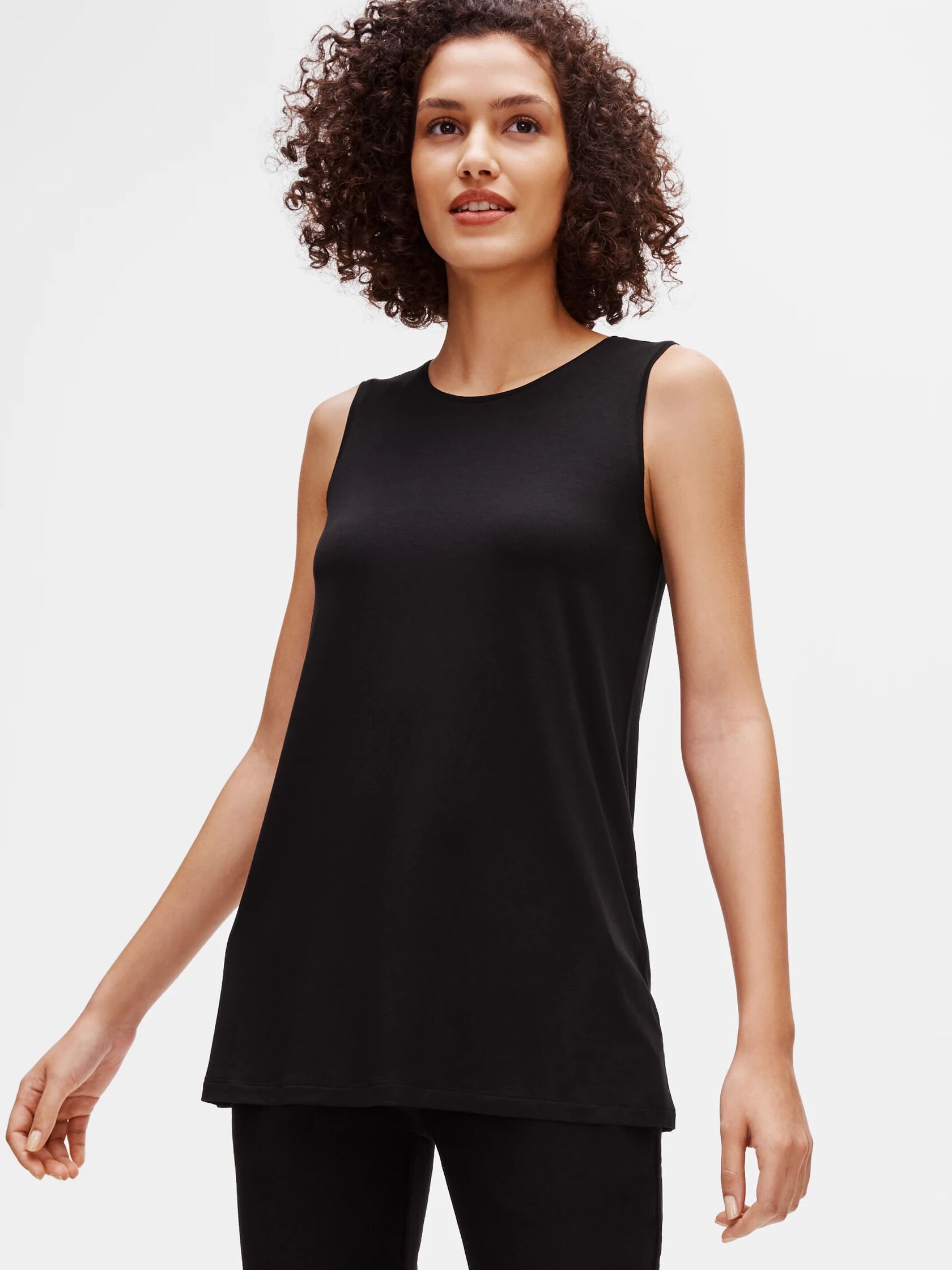 System Lightweight Viscose Jersey Crew Neck Shell