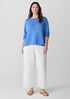 Peruvian Cotton Blend Jewel Neck Top