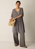Organic Linen D&eacute;lav&eacute; V-Neck Long Cardigan